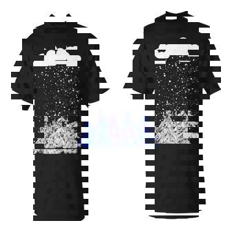 森 雪 新雪 落ちる 冬 ワンダーランド 雪 恋人 Tシャツ - Kawaiitshirt