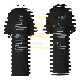 様々なトロンボーンタイプ トロンボーンギフト Tシャツ - Kawaiitshirt