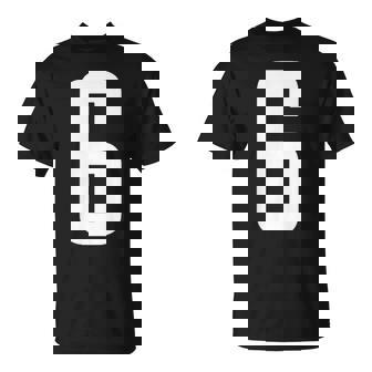 番号 6インチ ホワイト Tシャツ - Kawaiitshirt