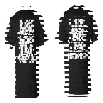 私は人より音楽が好き 長袖tシャツ Tシャツ - Kawaiitshirt