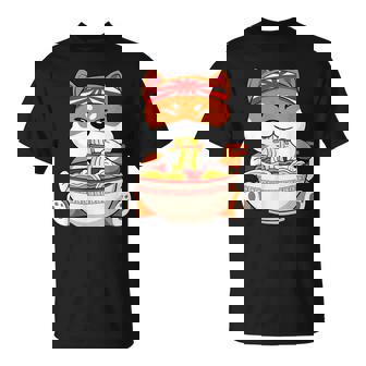 秋田芝犬ラーメンそばうどん丼アニメ漫画 Tシャツ - Kawaiitshirt