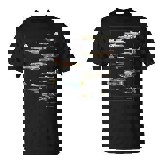 第二次世界大戦 ウォーバード戦闘機 航空機 Tシャツ - Kawaiitshirt