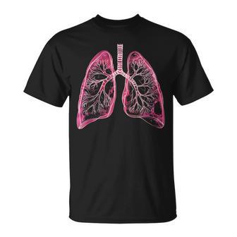 肺の解剖学的2d 医師と呼吸ファン向け Tシャツ - Kawaiitshirt