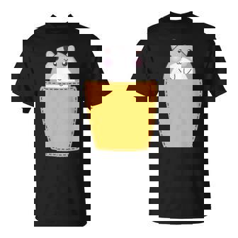 胸ポケットにハムスター 長袖tシャツ Tシャツ - Kawaiitshirt