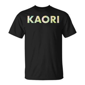 色鉛筆ネームデザインKaori 長袖tシャツ Tシャツ - Kawaiitshirt