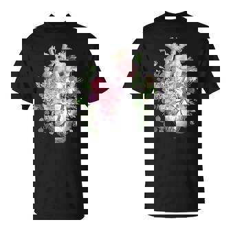 花の解剖学 人間の心とバラ、ボタニカルハート Tシャツ - Kawaiitshirt