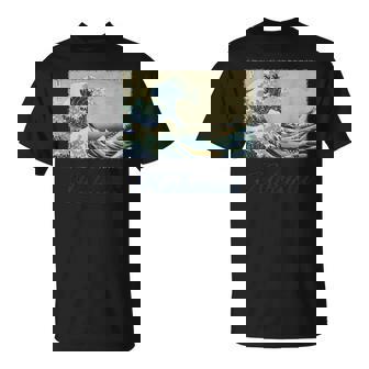 葛飾北斎作 神奈川沖 ビッグウェーブ Tシャツ - Kawaiitshirt