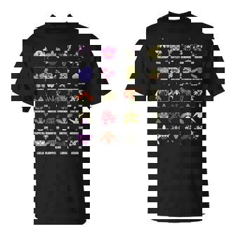 蘭の花の種類植物チャートガイド Tシャツ - Kawaiitshirt