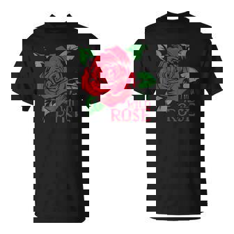 赤いバラとi'm A Wild Roseの花のデザイン Tシャツ - Kawaiitshirt