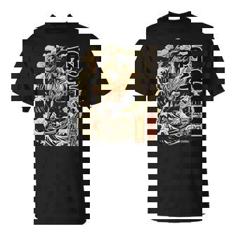 還暦 60歳 丙午 1966年生まれ 火の馬 和柄 波と炎の馬 ヴィンテージ 祝い デザイン 長袖tシャツ Tシャツ - Kawaiitshirt