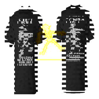 メンズ 電気技師が下手だったら骨が感電死する Tシャツ - Kawaiitshirt