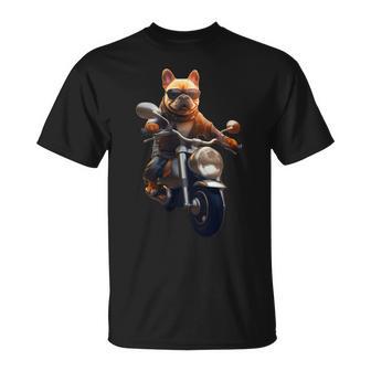面白いtシャツ フレンチブルドッグ バイク イヌ メンズ 犬好き グッズ おもしろ 面白い 服 ネタ 長袖tシャツ Tシャツ - Kawaiitshirt