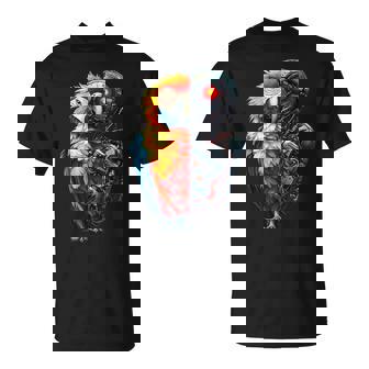 面白いオウムロボット動物愛好家サイボーグオウムロボット Robot Parrot Lover Cyborg Ai Tシャツ - Kawaiitshirt