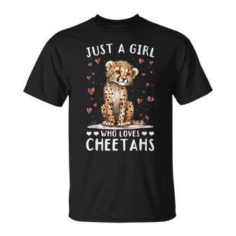 面白いチーターアニマル。チーターが大好きな女の子だけ。 Tシャツ - Kawaiitshirt
