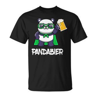 面白いパンダパンダビールドリンカー パンダビール Tシャツ - Kawaiitshirt