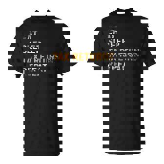 食べる睡眠確定申告繰り返し課税シーズン Tシャツ - Kawaiitshirt