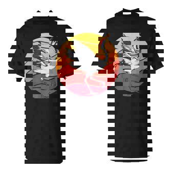 鶴 Crane Retrounset 鶴 Tシャツ - Kawaiitshirt