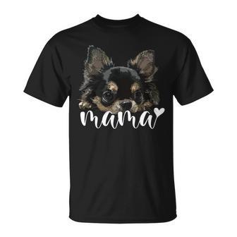 黒 チワワ ママ ロングヘア チワワ ママ チワワ 女の子 長袖tシャツ Tシャツ - Kawaiitshirt