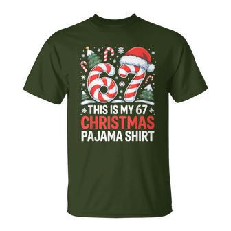 6-7 Meme Gen Alpha This Is My 67 Christmas Pajama T-Shirt - Thegiftio UK