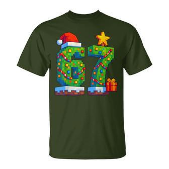 67 Christmas 6 7 Meme Costume Xmas Gen Alpha Slang T-Shirt - Thegiftio UK