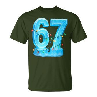 67 Christmas Meme Ice Holiday Pajama 6 7 T-Shirt - Thegiftio UK