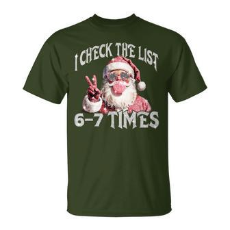 67 Meme Six Seven Christmas 6-7 Meme Santa 6 7 T-Shirt - Thegiftio UK