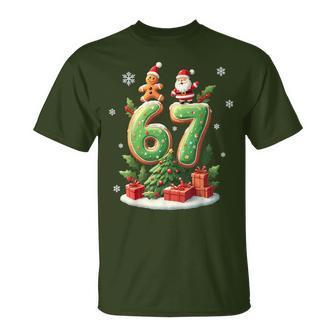 67 Six Seven Christmas Santa Claus Pajamas Matching 6-7 Xmas T-Shirt - Thegiftio UK