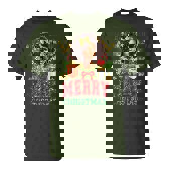 African American Black Proud Merry Christmas Afro Bun T-Shirt | Mazezy