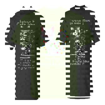 Animal Christmas Grumpy Black Cat Cats Xmas Chaos T-Shirt - Thegiftio