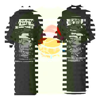 Basketball Player Christmas Hat Lights Ball Dear Santa T-Shirt - Thegiftio