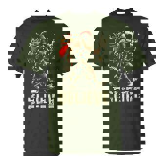 Believe Bigfoot Sasquatch Santa Reindeer Christmas Tree Xmas T-Shirt - Monsterry