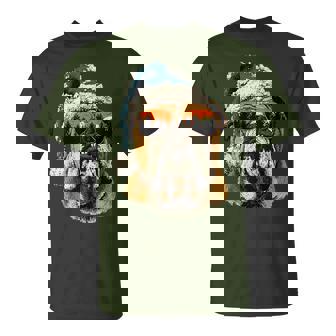 British Bulldog With Sunglasses Santa Hat Christmas Dog T-Shirt - Monsterry