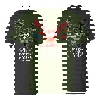 Buffalo Plaid Deer Christmas Rt Crew Respiratory Therapist T-Shirt - Monsterry