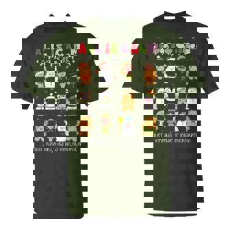 All Is Calm Kindergarten Teacher Christmas Teach Merry Xmas T-Shirt | Mazezy