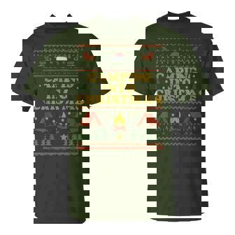 Camping Christmas Vintage Santa Hiking Xmas T-Shirt - Seseable