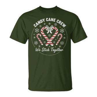 Candy Cane Squad Christmas Family Matching Pajamas T-Shirt - Monsterry