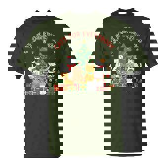 Cats For Everybody Christmas Cat Xmas Santa T-Shirt - Monsterry