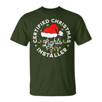 Certified Christmas Lights Installer Couples Matching T-Shirt - Thegiftio UK