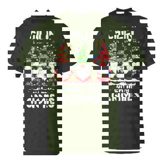 Chillin' With My Gnomies Family Gnome Christmas T-Shirt | Mazezy
