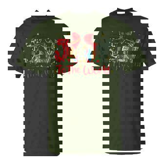 Christian Christmas Joy To The World Coquette Jesus Nativity T-Shirt - Thegiftio