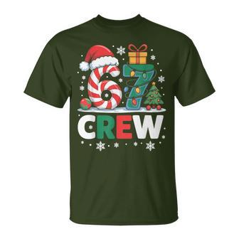 Christmas 67 Crew Brainrot Candy Cane Lights T-Shirt - Monsterry