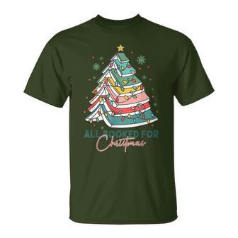 Christmas All Booked For Christmas Tree Christmas Teache T-Shirt - Thegiftio UK