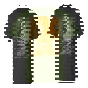 Christmas Cat Selfie Festive Ginger Cat T-Shirt - Thegiftio