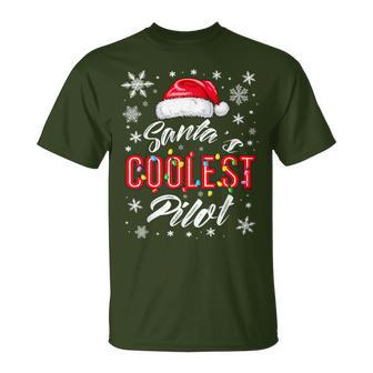 Christmas Cool Pilot Santa's Coolest Women T-Shirt - Thegiftio UK