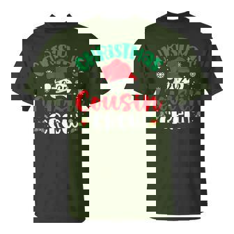 Christmas Cousin Crew 2025 Xmas Santa Hat Matching Family T-Shirt - Thegiftio