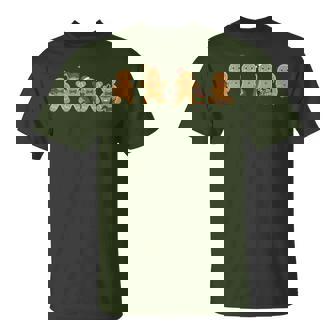 Christmas Dachshund Mom Gingerbread Man With Doxie Dog Owner T-Shirt - Seseable