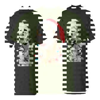 Christmas English Cream Golden Retriever Mom Dog Puppy Xmas T-Shirt | Mazezy