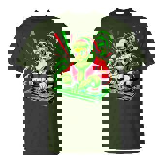 Christmas House Music Festival Santa Dj Techno Rave Edm Xmas T-Shirt - Thegiftio