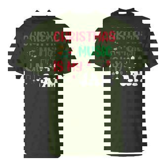 Christmas Music Is My Jam Music Notes Teacher Musicians T-Shirt - Thegiftio