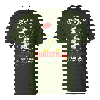 This Is My Christmas Pajama Penguin Dab Xmas Pjs T-Shirt | Mazezy